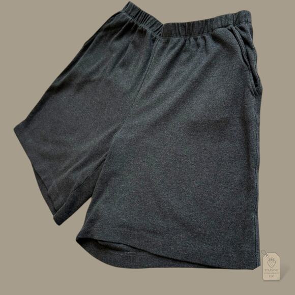 Lands’ End Sport Knit Shorts Gray Cotton Elastic Waist Men’s M 10-12 - Picture 3 of 6